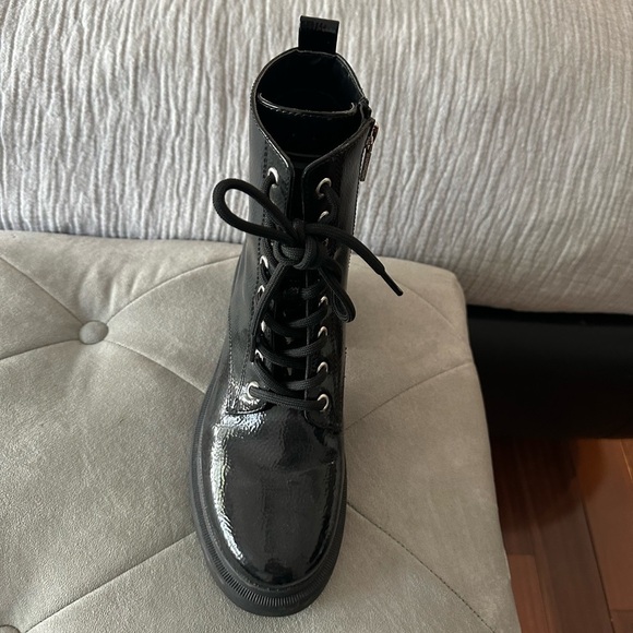 Kendall & Kylie Black Lace-Up Combat Boots - Picture 1 of 4